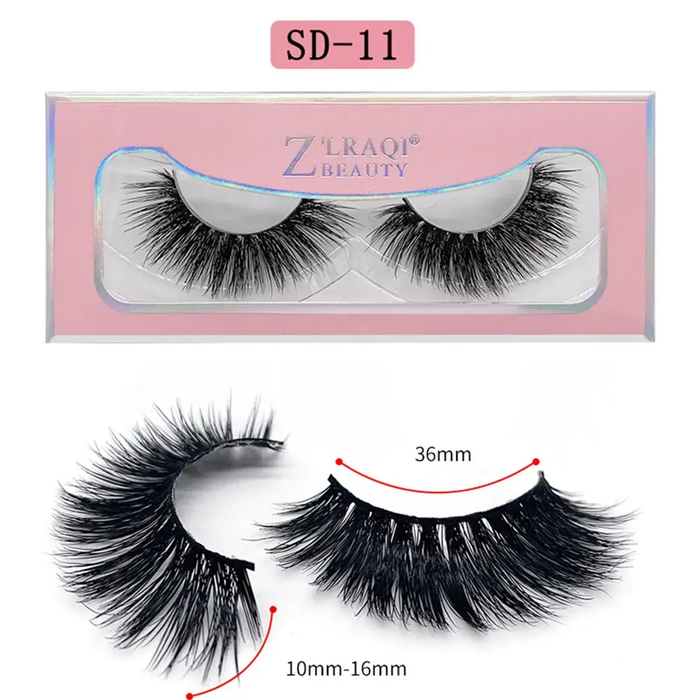 Mink Eyelashes Criss-Cross Natural Fake lashes Length 25mm Makeup 3D Mink Lashes Extension Eyelash Beauty - Color: 14