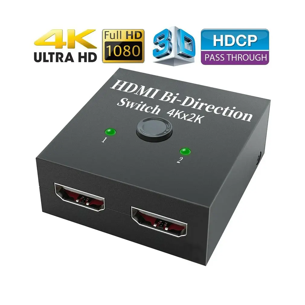 1x2 в выход UHD 4K Би направление HDMI 2,0 сплиттер концентратор HDCP 3D HDMI сплиттер с Full Ultra HD