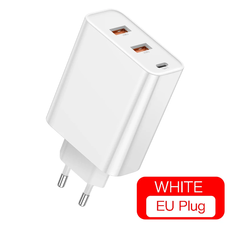 Baseus Quick Charge 4,0 3,0 Мульти USB зарядное устройство для iPhone 11 Pro Max Xiaomi samsung huawei QC4.0 3,0 PD Быстрая зарядка для мобильных телефонов - Тип штекера: EU Plug White