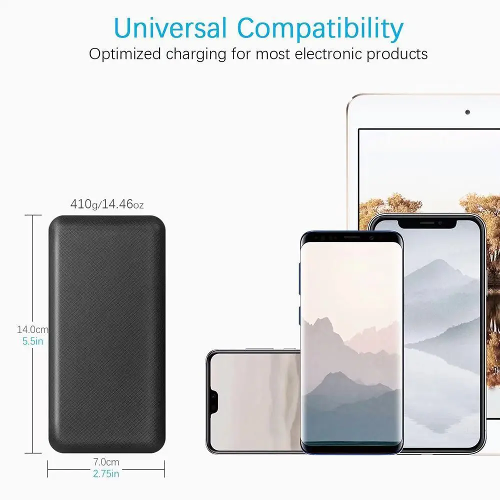 26800mah Solar Power Bank Wireless Waterproof Powerbank Battery Poverbank Portable Charger LED LCD for Xiaomi redmi note8 iphone