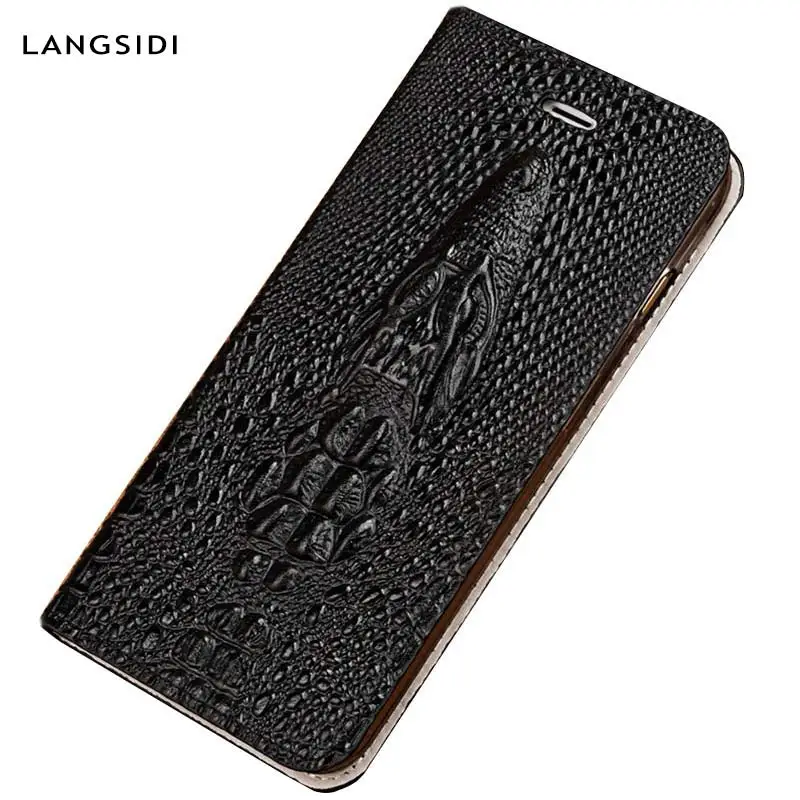 

Genuine Leather 360 Full Magnetic Flip case for Huawei mate 20 P20 P30 Lite pro 3D Crocodile phone cover for honor 8x 20 pro