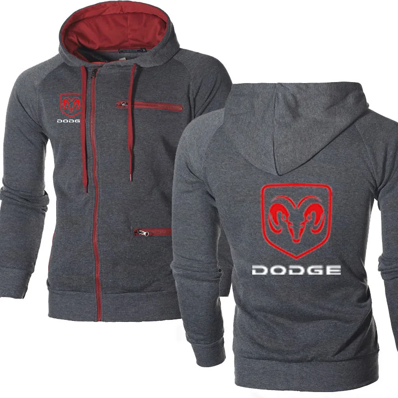 Толстовки для мужчин Dodge Car Logo Толстовка Новая мода Dodge весна осень флис хлопок куртка на молнии хип хоп Harajuku мужской Clo