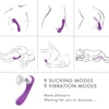 Gode vibrateur à double Stimulation, ventouse G Spot, ventouse avec 6 ventouses fortes intensités 9 Modes de Vibration, jouets sexuels pour femmes 2 en 1 ► Photo 2/6