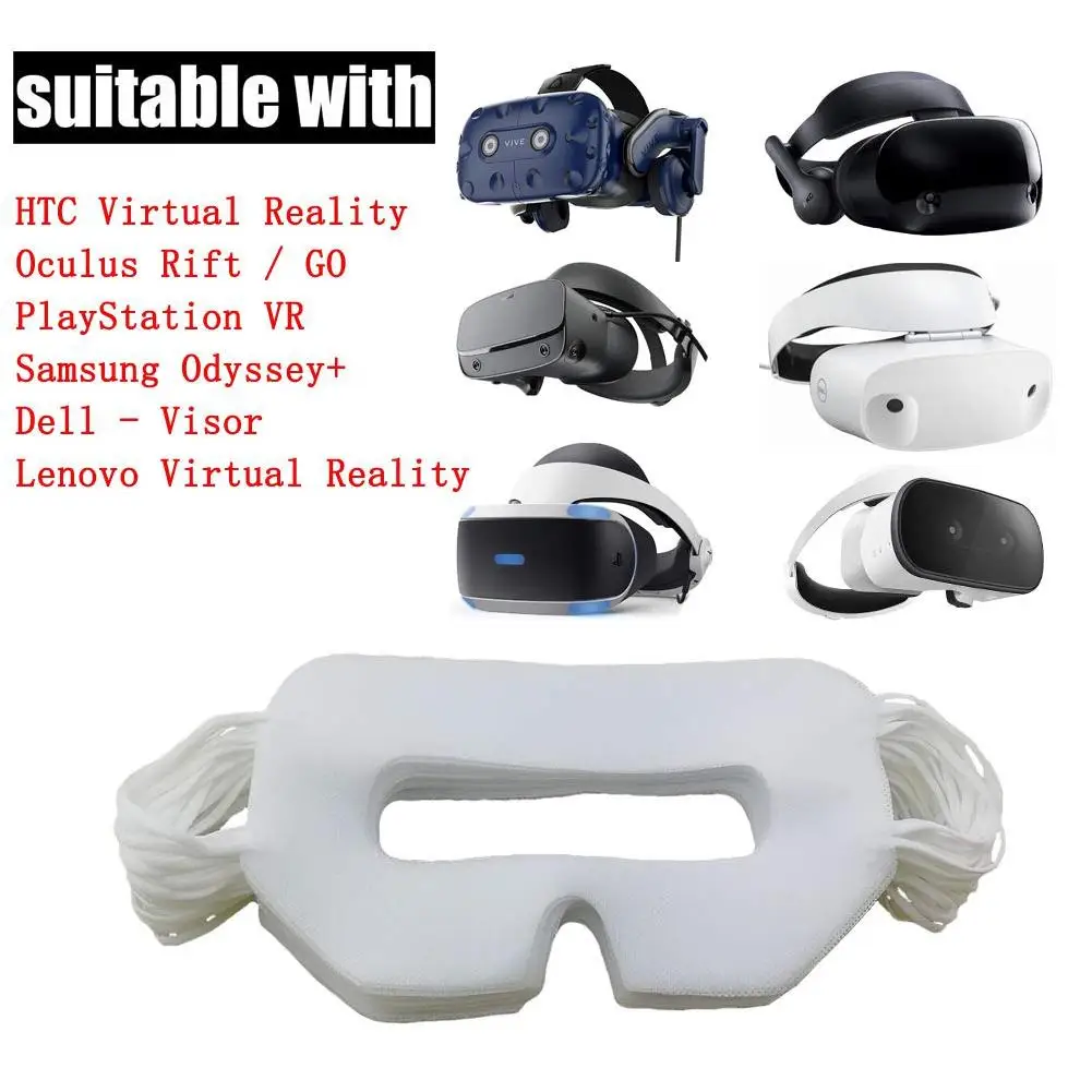 

Removable Sweat-absorbent Disposable VR Eye Masks Universal for Oculus Rift CV1/Htcvive, PlayStation VR, HTC Vive, HoloLens