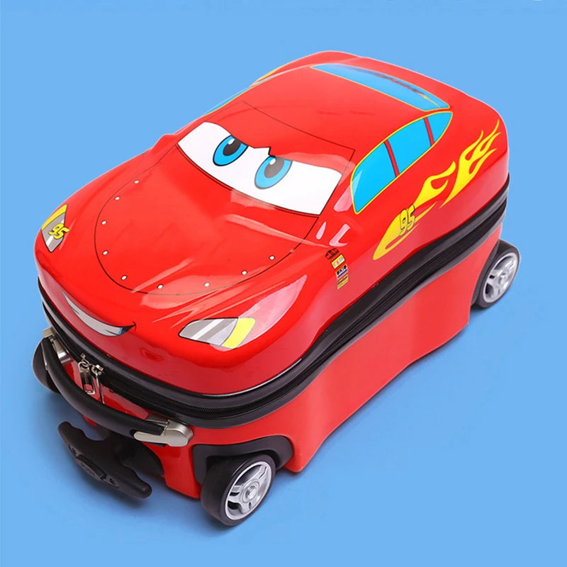 Travel Bag Pull Bar Suitcase Children's Suitcase Child Trolley case Luggage Bag kids Schoolbags travel Suitcase Wheels 3D Supercar Travel case Toys for kinds