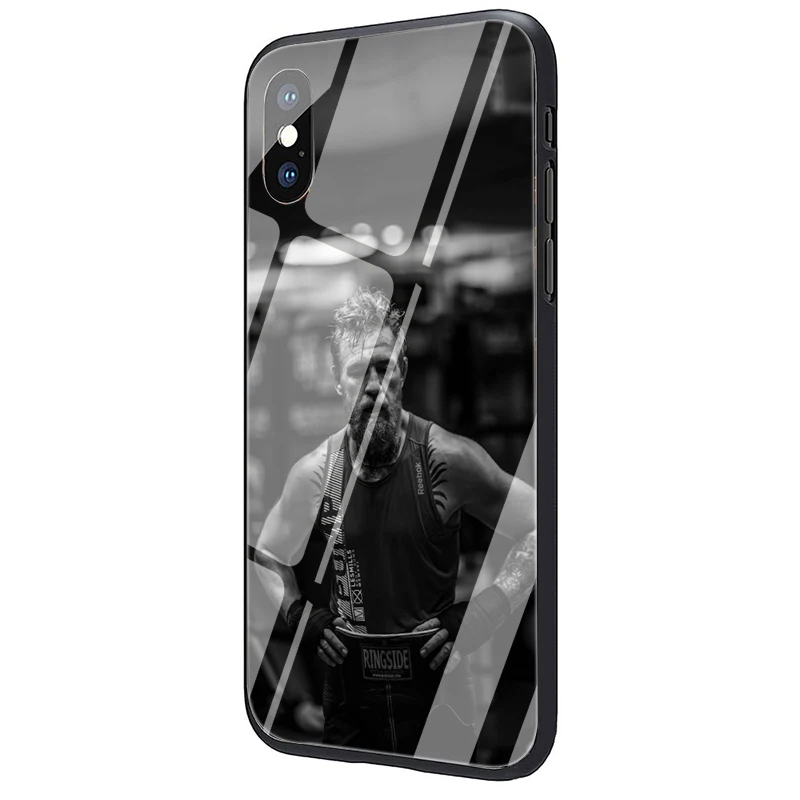 EWAU Конор Макгрегор UFC закаленное стекло чехол для телефона iPhone 5 5S SE 6 6s 7 8 Plus X XR XS 11 pro Max - Цвет: G7