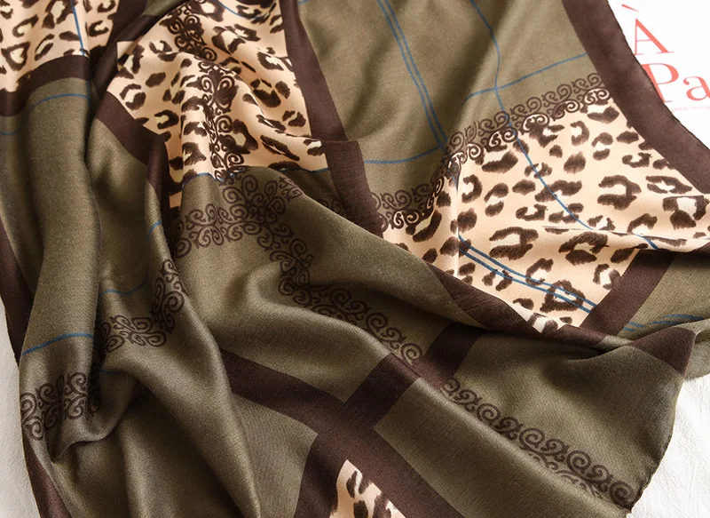 Женский шарф модный Леопардовый принт хлопок новые зимние шарфы для женщин шали и палантины пашмины теплые длинные палантины хиджаб