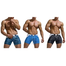 Мужские плавки быстросохнущие короткие пляжные плавки с завязками