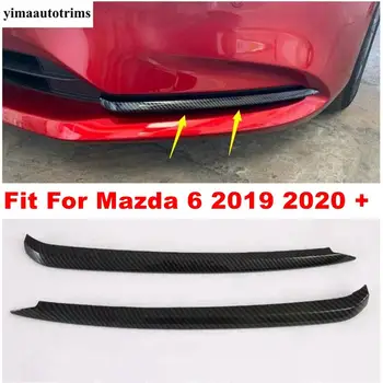

Front Fog Lights Lamps Eyelid Eyebrow Strip Cover Trim For Mazda 6 2019 2020 Carbon Fiber Look / Accessories Exterior Refit Kit