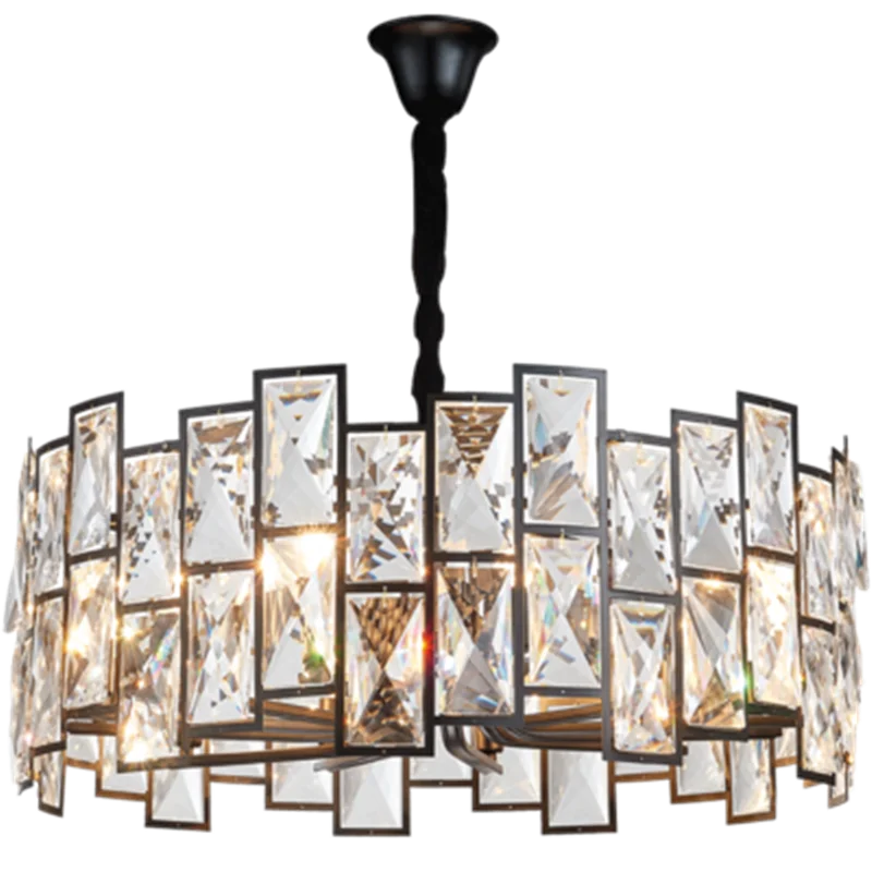 

Modern black chandelier lighting crystals lights lustre cristal design rustic round led chandeliers in the living room bedroom