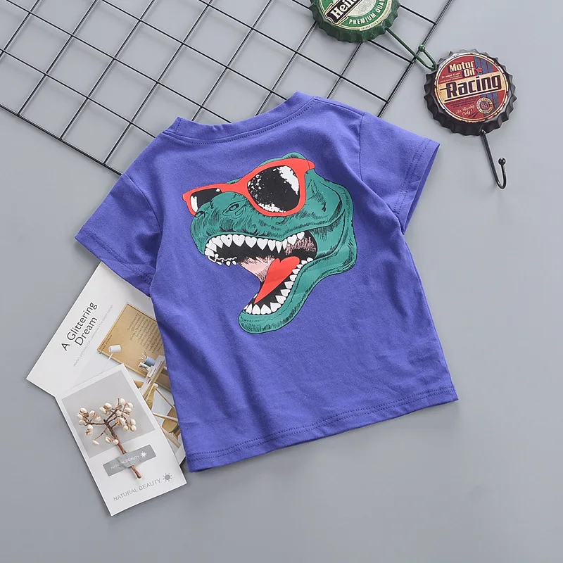 

BOY'S Short-sleeved T-shirt Fashion Baby Summer Wear Half Sleeve Tops Western Style Small CHILDREN'S Children Summer Base Shirt