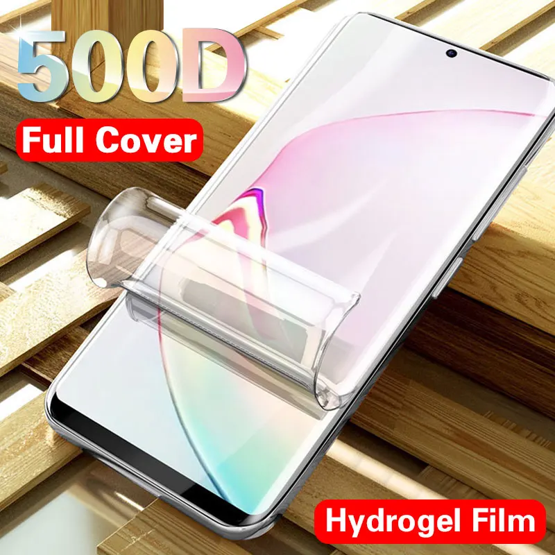 

500D Screen Protector Protective Hydrogel film on for Samsung galaxy Note 10 Pro 8 9 A10 A20 A30 A50 A70 S10 Plus S10e not glass
