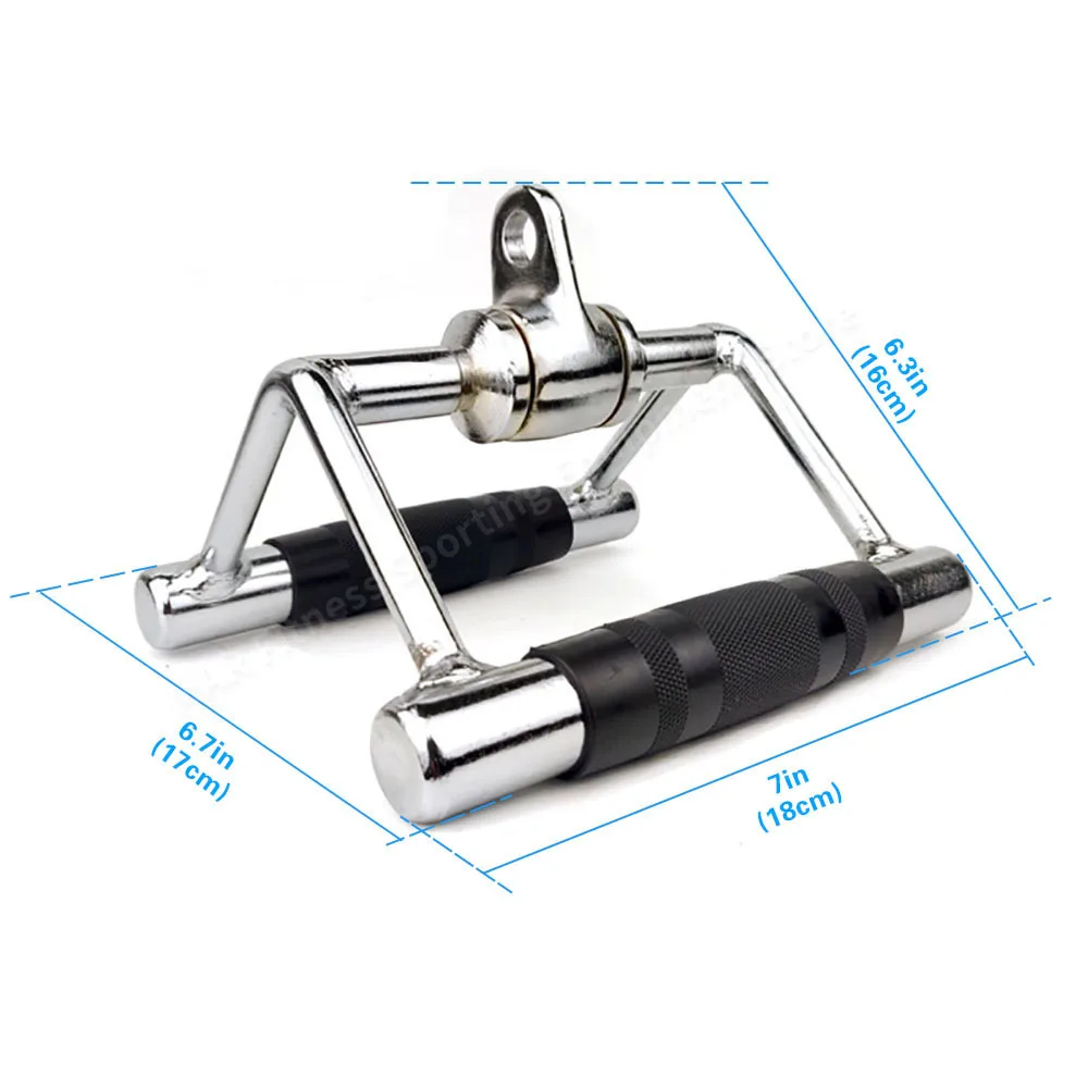 Description Picture 4 of itemFitness D-Handle Machine Attachments， Biceps triceps Traning Pulling down Weight Lifting Gym Home Workout Equipment Accessories