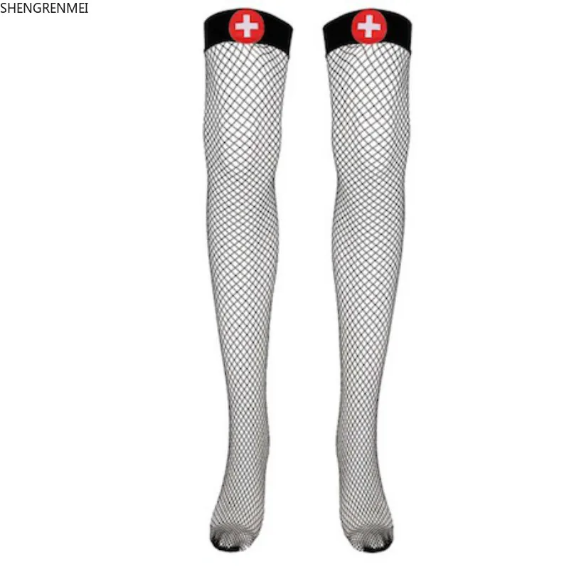 SHENGRENMEI Male Nurse Stockings Porno Exotic White Stocking for Mens Gay Sexy Lingerie Men's Cosplay Stockings Sexy Clothing