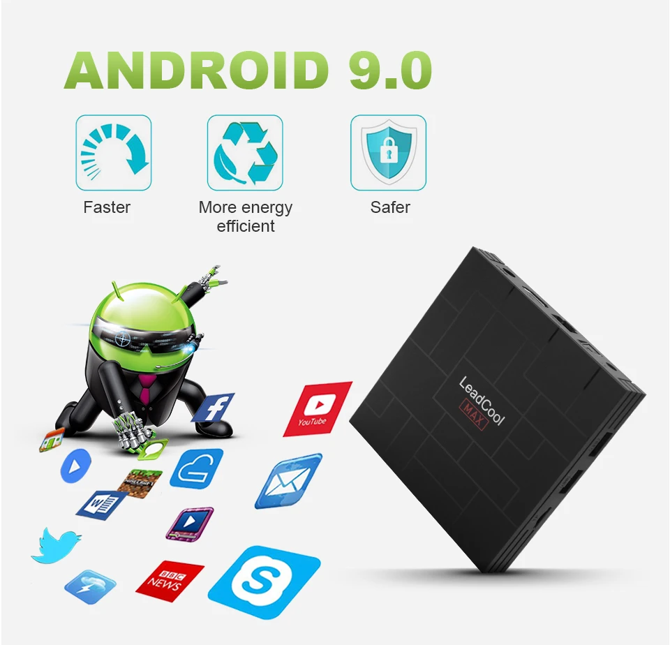 Leadcool Max QHDTV IPTV Subscription France Box Android 9.0 IPTV Arabic French Italy Germany IP TV Belgium Netherlands Algeria