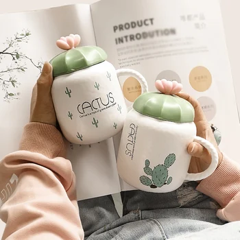 

Ceramics Cute Coffee Mug with Lid Simple Office Insulated Coffee Mug Friends Personalized Tazzine Caffe Home Garden XX60CM