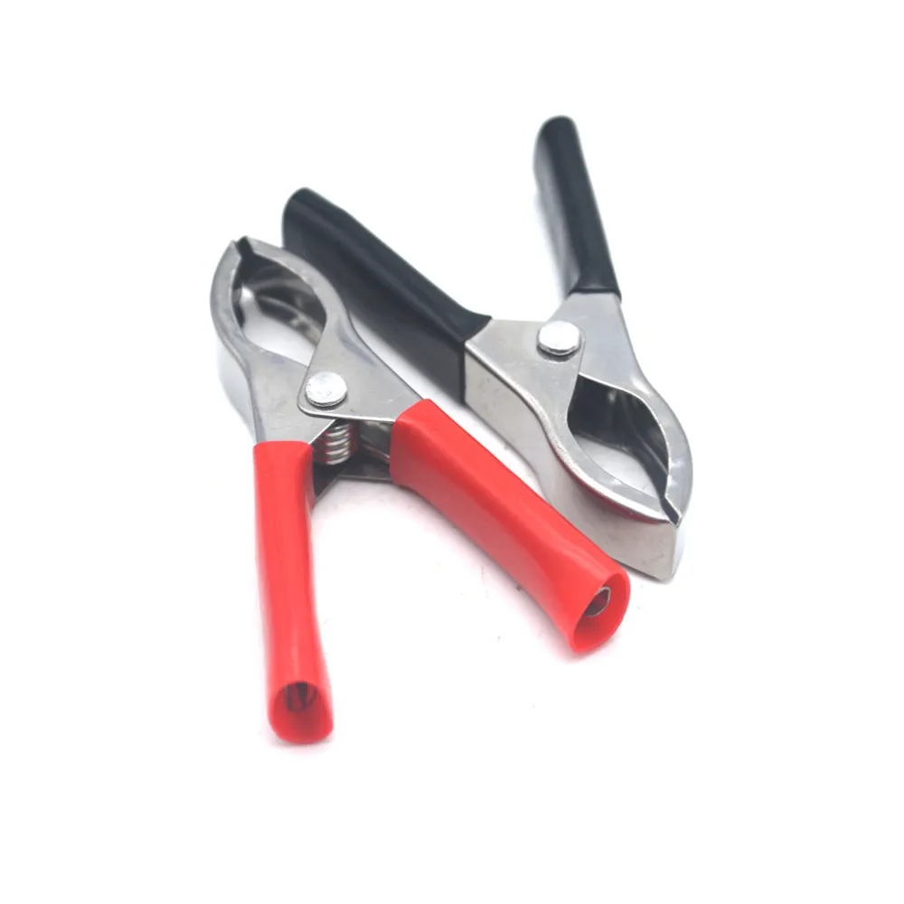 

10pcs Crocodile Clips Insulated Plastic Handle Cable Lead Testing Metal Alligator Clamps Clips 75mm Length