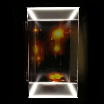 

1/6 Action Figure Display Case Dustproof Acrylic Showcase Box With Lights For HT Hottoys Iron Man MK44 Educational Toy For Kid