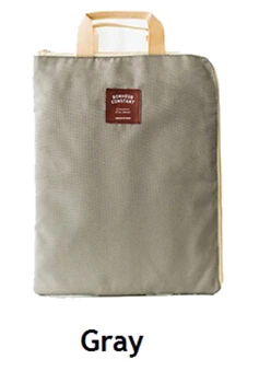 4 цвета Мода A4 Холст Складная Сумка для документов органайзер для документов сумка Cartella Documenti Archivador documento портфели - Цвет: Grey