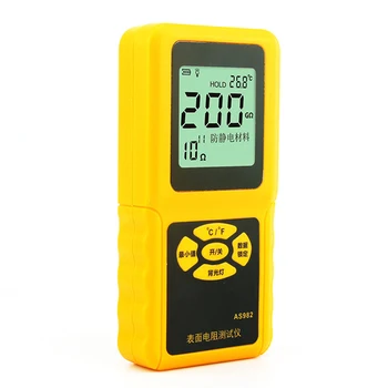 

Handheld Surface Resistance Meter LCD Display Ground Resistance Test Tool AS982 J99Store