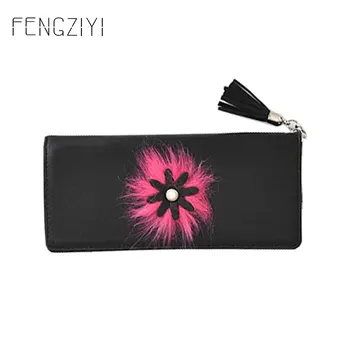 

New Style Women's Wallets Fashion Wild Clutch Women Tassel Design Louis Vuitton Wallet Buckle New Cute and Beautiful