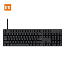 XIAOMI клавиатура HZJP01YM Вишневый красный переключатель 104 клавиш PBT Keycap USB Проводная Механическая игровая клавиатура для ПК компьютера ноутбуков