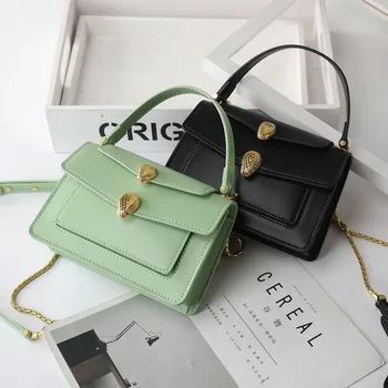 

Snake Head Shoulder Bag with Chain Women's Versatile Street Snap Series New Style Non-mainstream Small Textured bag
