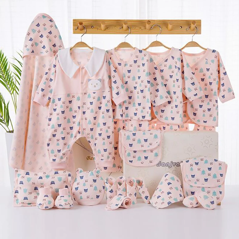 24 шт./компл. Детский костюм для новорожденных рубашка брюки комбинезон одеяло