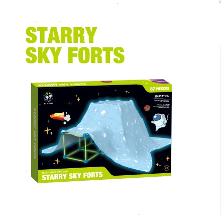 Kids Construction Fort Blocks Building Castles Tunnels Tents Kit DIY 3D Play House Building Toys For Boys Girls Christmas Gift 2