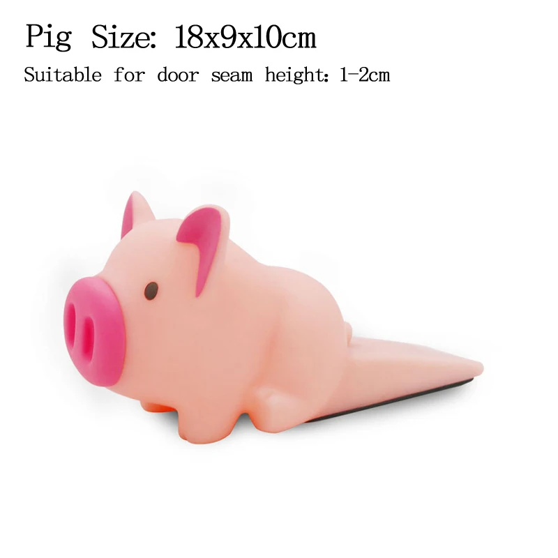 Pig 1 Милые дверные стопоры, Мультяшные креативные силиконовые дверные стопоры, держатель, безопасные игрушки для детей, детская мебель для дома, оборудование - Цвет: Pig 1