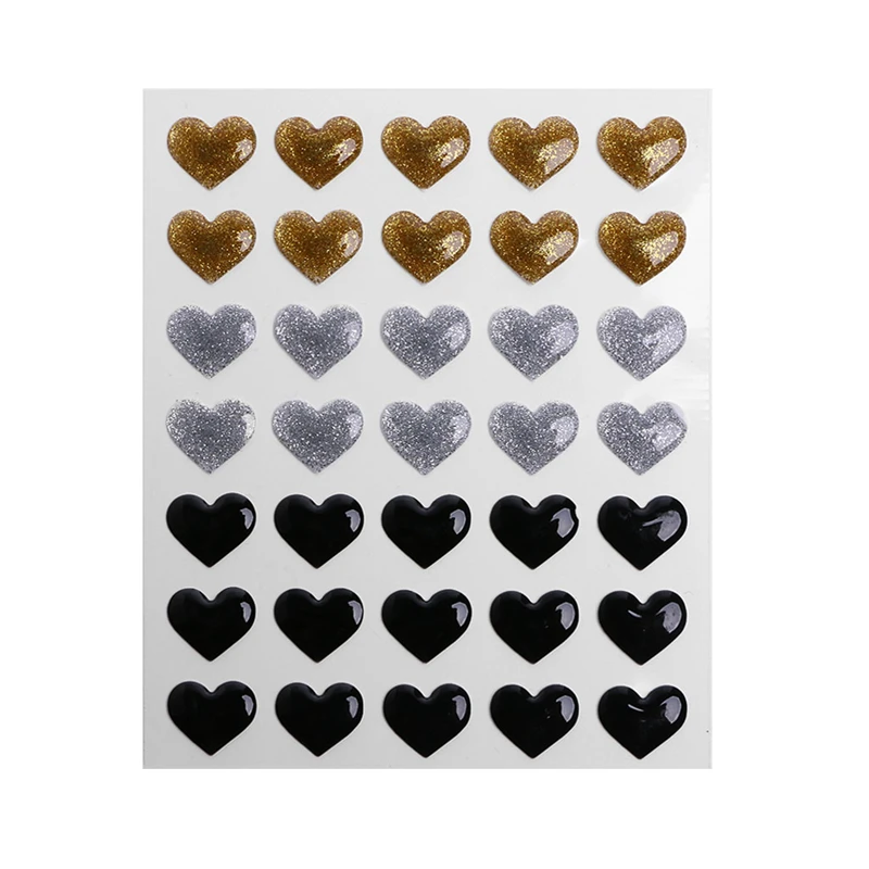 

Heart Shape Enamel Dot Self Adhesive Embellishment for Cardmaking and Craft DIY