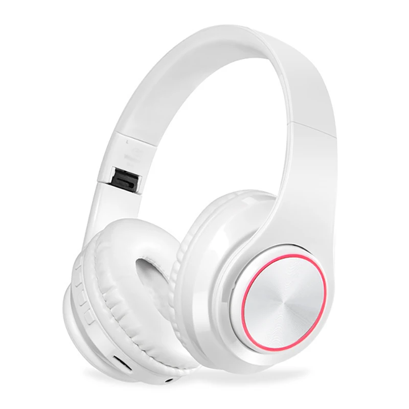 Светодиодный светильник Bluetooth 5,0 наушники беспроводные наушники Стерео шумоподавление Mpow складные гарнитуры регулируемые наушники с микрофоном - Цвет: Белый