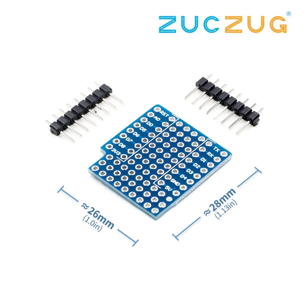 Печатная плата щит для WeMos D1 мини двухсторонняя perf плата совместима