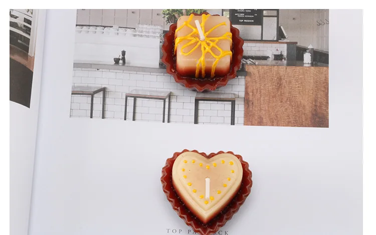 DIY Dessert Heart Square Candle Mould Cake Chocolate Transparent Model Fragrance Candle Acrylic Mould