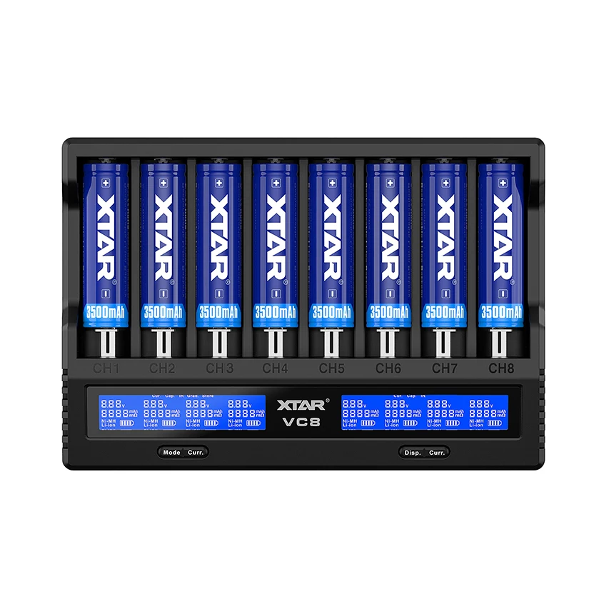 Зарядное устройство XTAR 18650 VC8 VC4 VC4S VC2S ЖК дисплей USB быстрая зарядка зарядное