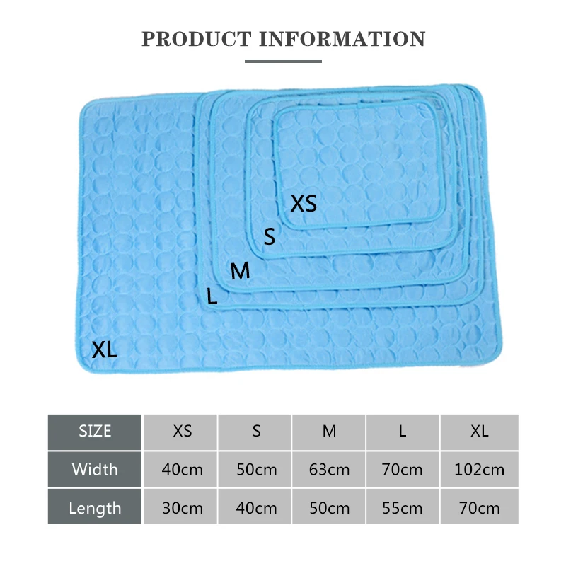 Dog Summer Cooling Mat Pet Ice Pad Cat Breathable Cooler Blanket Sleeping Bed Cushion For Small Medium Large Dogs Supplies | Дом и сад
