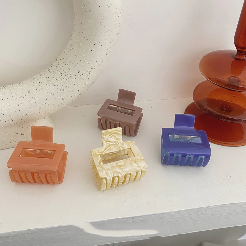 

Square Acetate Acrylic Korean Hair Clips Girls Hairpins Crab Claws Clamp Hair Accessories for Women 2020 Banana Grips Slid