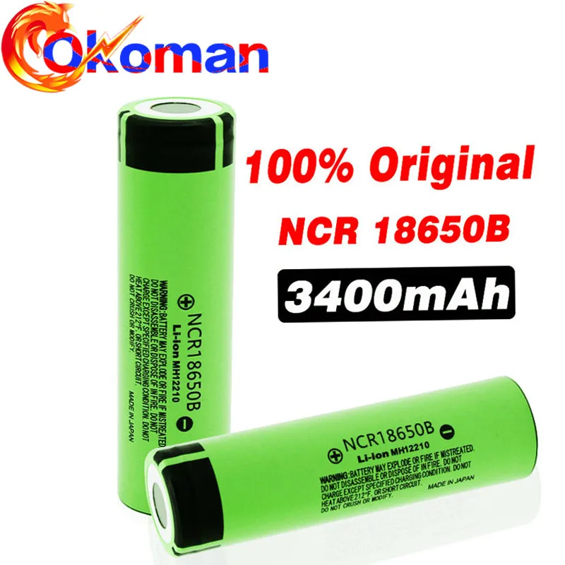 100% Новый 18650 аккумулятор 3400 мАч 3 7 в литиевый для NCR18650B подходит