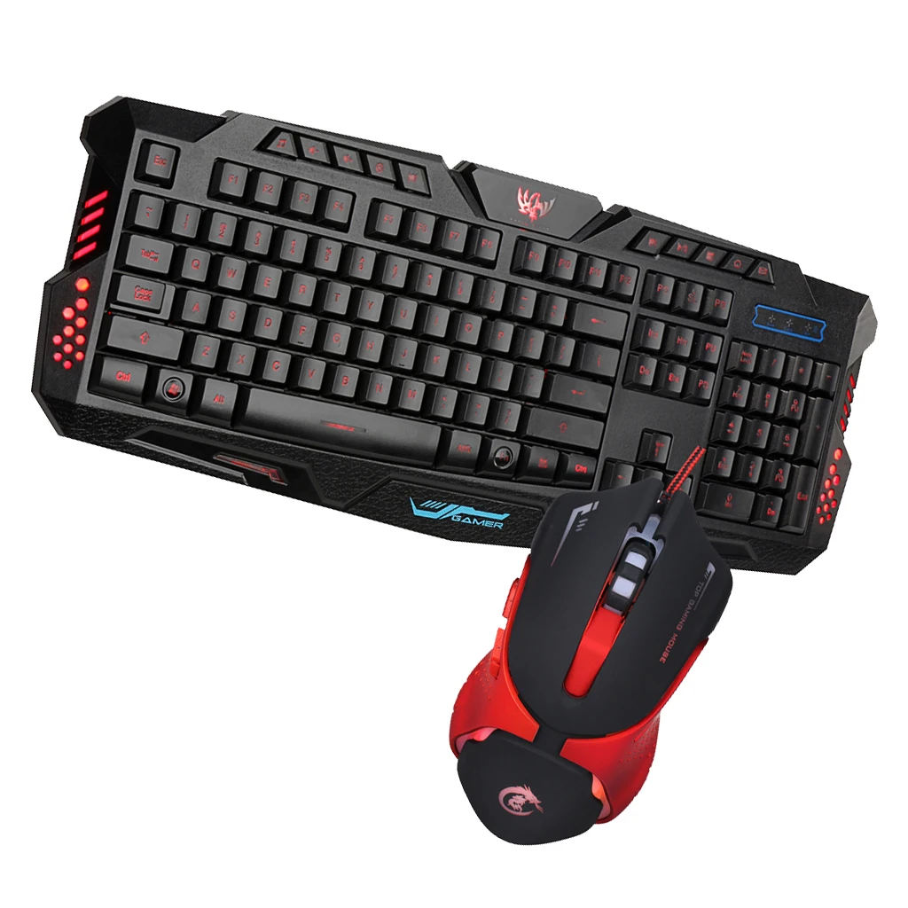 USB Wired Backlit Gaming Keyboard Mouse Combo with Anti-slip Large Mouse Pad for Advanced Gamers Game Keyboard And Mice Set Kit