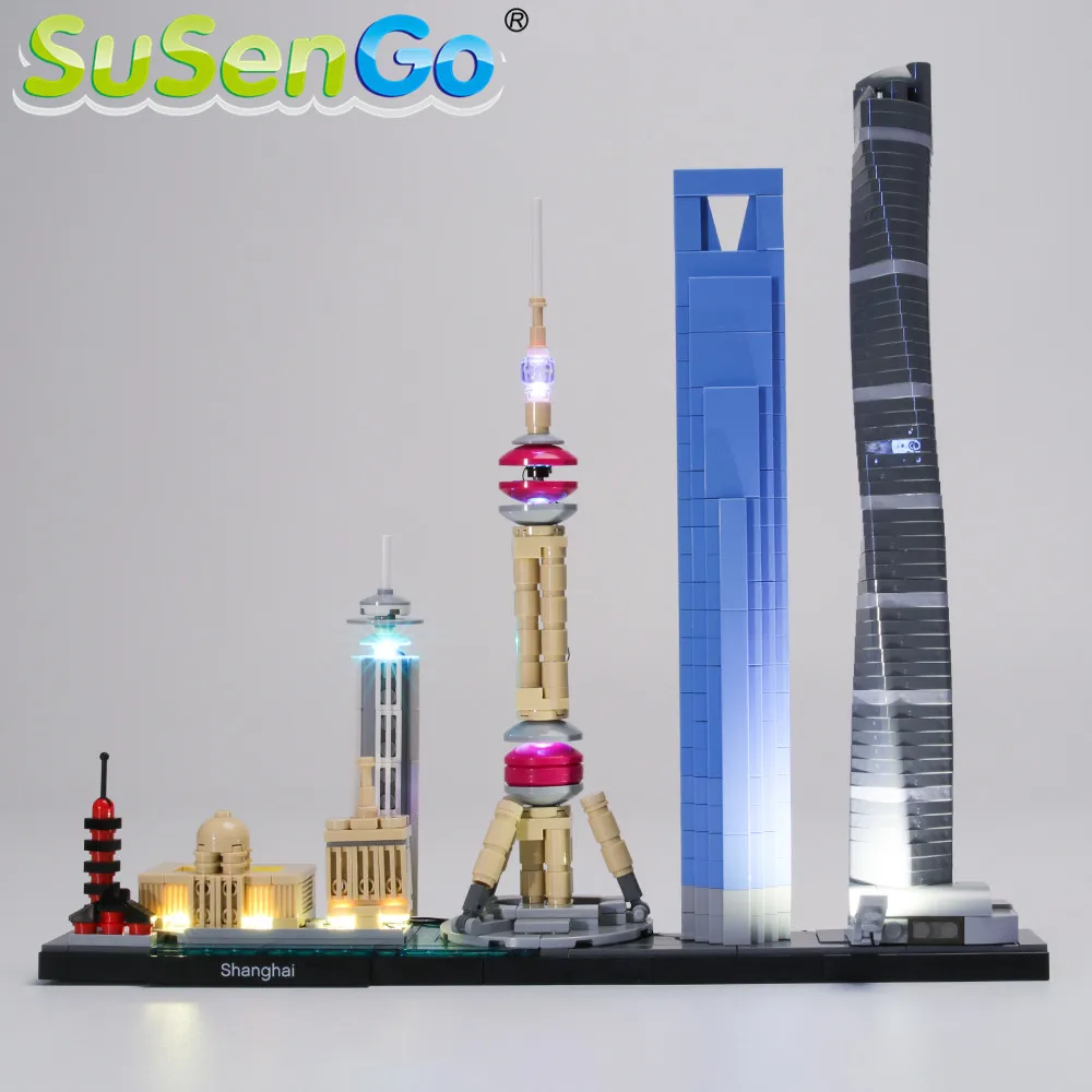 

SuSenGo LED Light Set For Architecture Shanghai Building Blocks Lighting Set Compatible with 21039 (Model Not Included)
