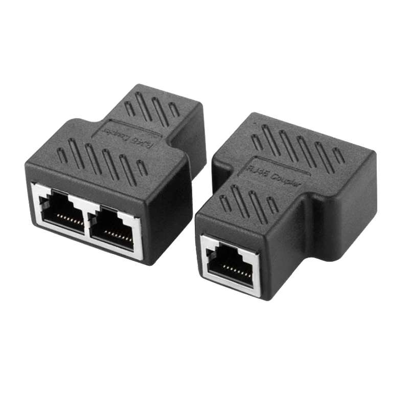 1 шт. от до 2 способов RJ45 гнездовой сплиттер адаптер Разъемы интерфейс Ethernet кабель