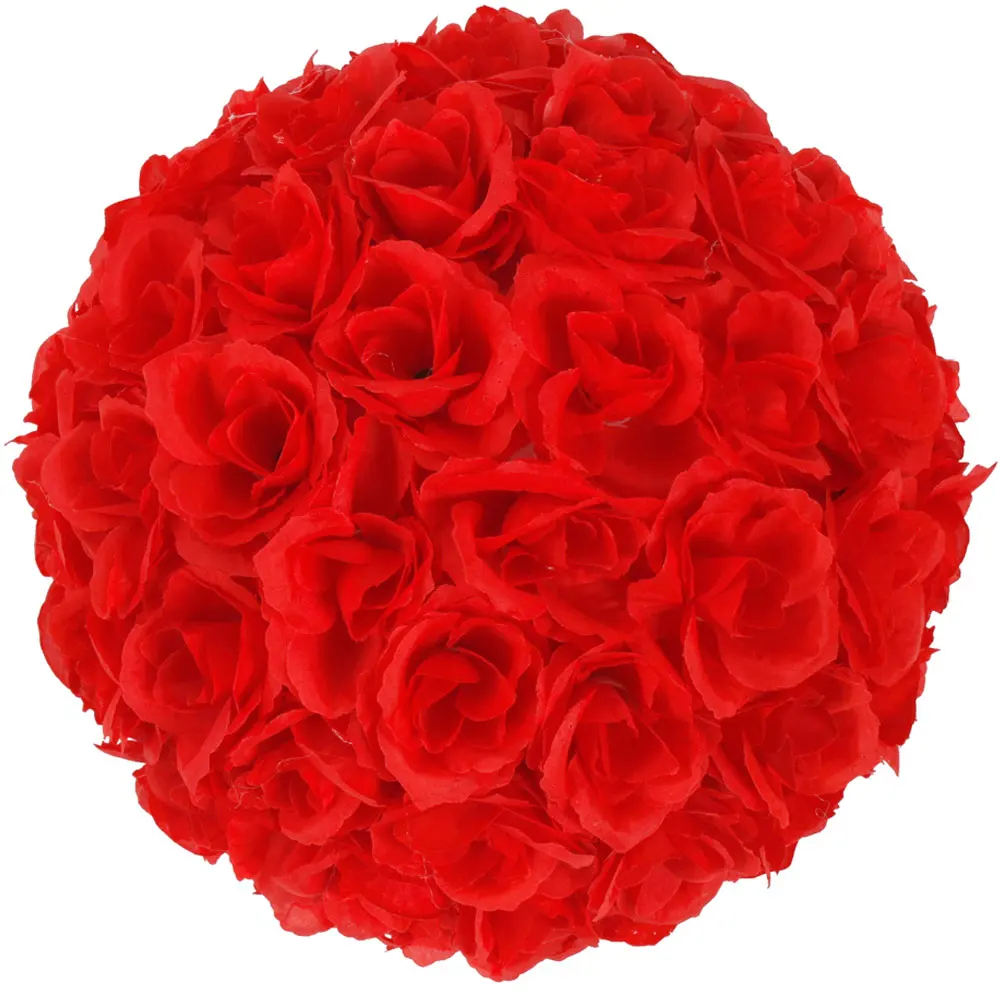 

10Pcs 25CM Flower Balls Wedding Home New Year Decoration Red 190823212