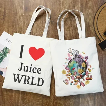 

Juice Wrld New Female Handbags Hot Selling Fashion Handbag Canvas Bag Tote Ladies Casual Shoulder Bag Reusable Shopping Bags