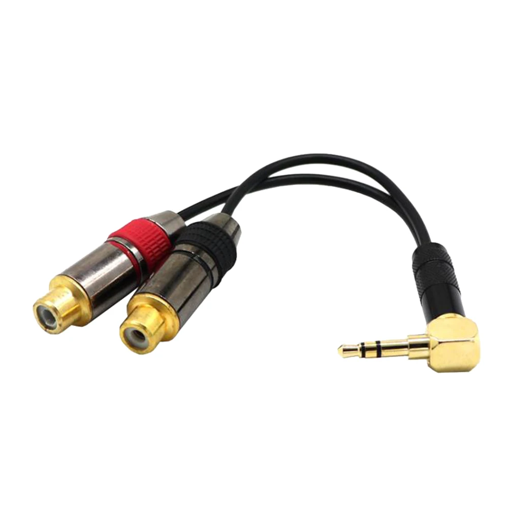 Кабель 3 5 мм 2RCA позолоченный стерео аудио адаптер папа 2 RCA мама 30 см|Аксессуары