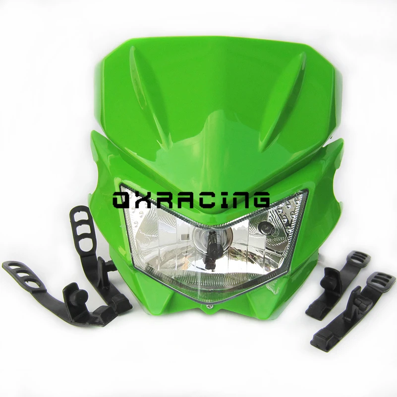 Мотоцикл Мотокросс 12 в 35 Вт H4 фара обтекатель для KLX KX 110 WR250F WR450F фары грязи велосипеды внедорожные