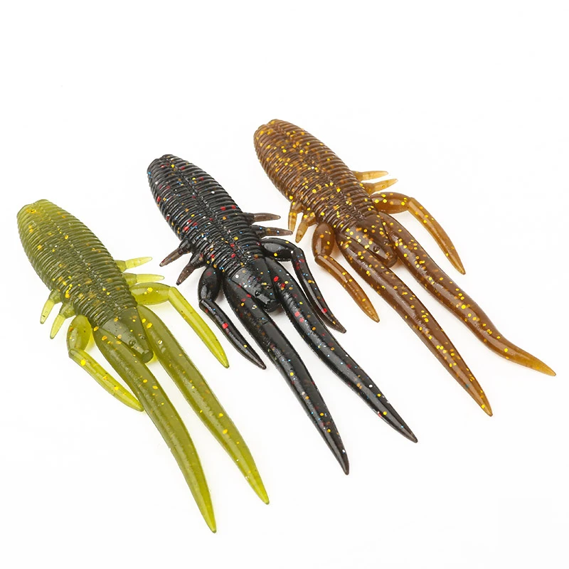 Ardea Soft Lure Worm 100mm 7.2g 4pcs Silicone Craw Long Tail Swimbait Shrimp Bait Wobblers Bass Pike Fishing Tackle