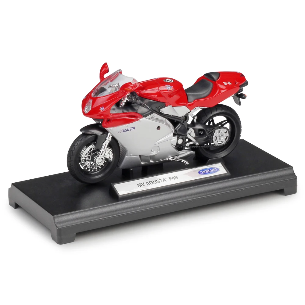 Welly 1/18 1:18 Масштаб Aprilia RSV4 Заводские Мотоциклы мотоциклы литые модели дисплей подарок на день рождения игрушки для мальчиков Дети - Цвет: MV Agusta F4S