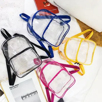 

Women Transparent Backpack Versatile Sequins Fashion Multi-purpose Student Bag Backpack школьные рюкзаки