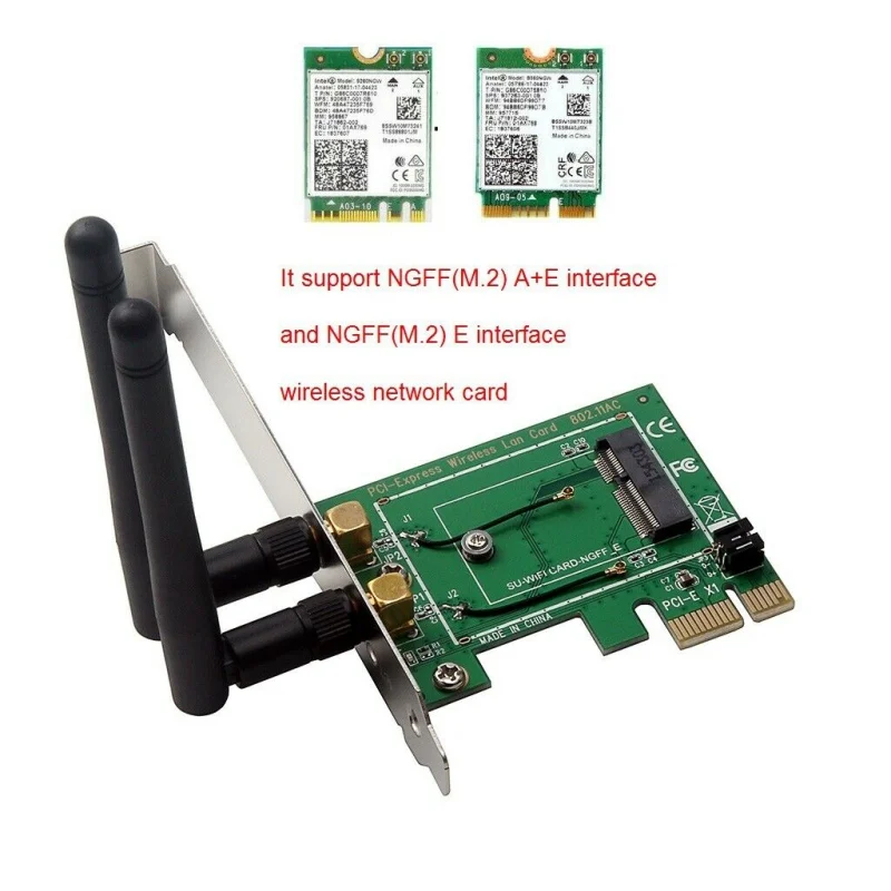 M.2 конвертер PCI-E Беспроводной Wi-Fi и bluetooth-адаптер плата адаптера сетевой карты