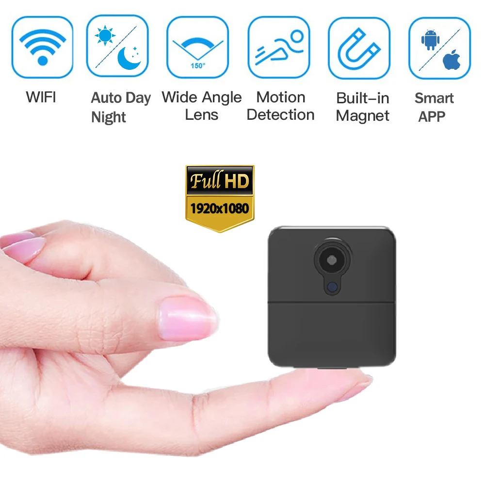 Mini WiFi Cameras PNZEO W6 Tiny Camera Real Full